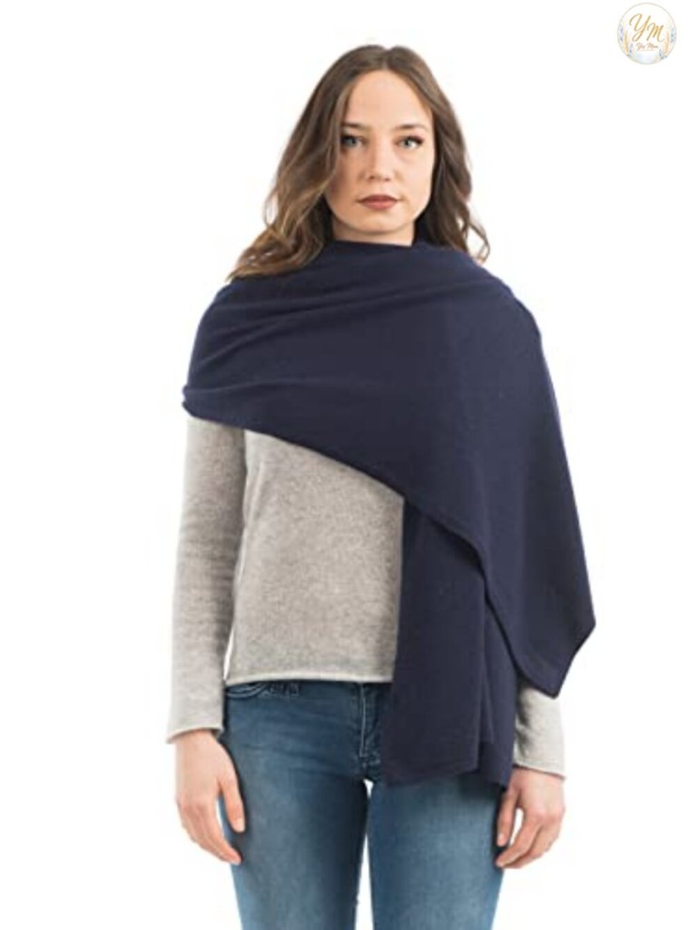 Cashmere Blend Stole Wrap Shawl Lightweight Italian